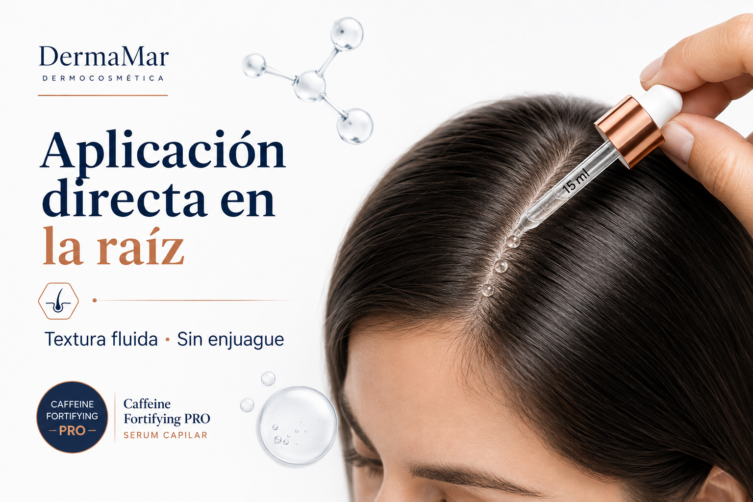Aplicación directa sobre el cuero cabelludo